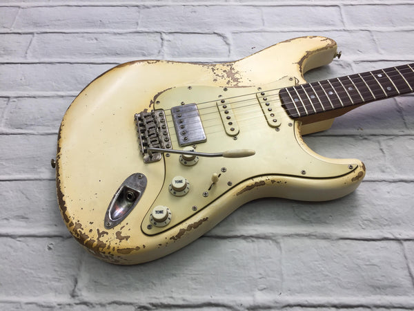 CSS Olympic White HSS Medium Relic '60s – Fraser Guitars