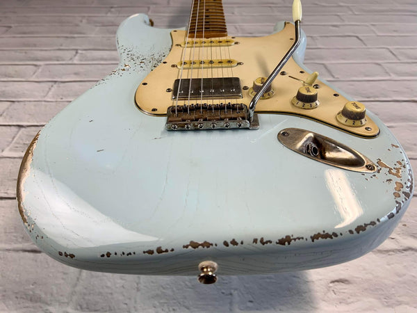 CSS Sonic Blue HSS Medium Relic Ash '60s – Fraser Guitars