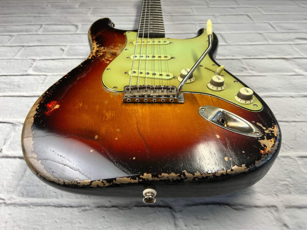 VSS Sunburst Medium Relic Ash '60s – Fraser Guitars