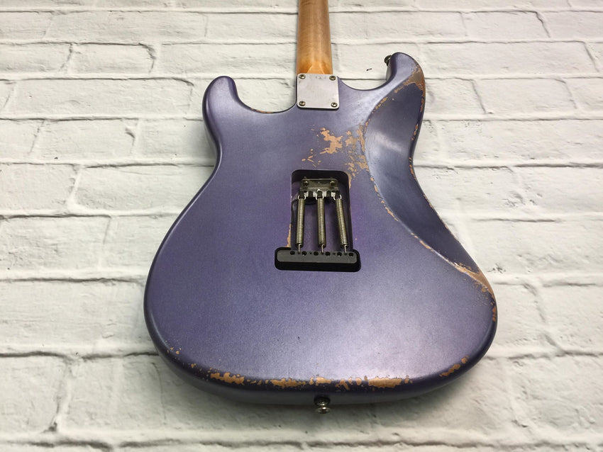 Fraser Guitars : Vintage Series : VSS Purple Light Relic 60s : Retro Vintage Aged Custom S-Style Guitar