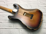 Fraser Guitars : Vintage Series :  VSS Sunburst Heavy Relic Ash 60s : Retro Vintage Aged Custom S-Style Relic Guitar