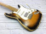Fraser Guitars : Custom Series : CSS Tobacco Burst Ash HSS Medium Relic 54 : Retro Vintage Custom Aged S-Style Relic Guitar