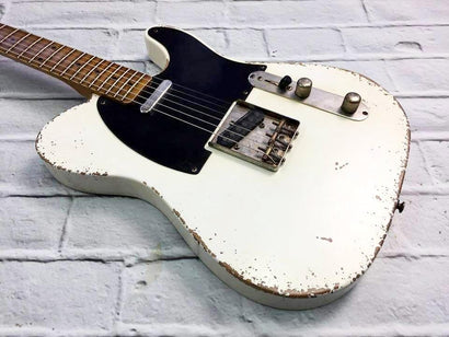 Fraser Guitars : Vintage Series : VTS Arctic White Light Relic 50s : Retro Vintage Relic Aged Custom T-Style Guitar