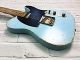 Fraser Guitars : Vintage Series :  VTS Daphne Blue Light Relic 50s : Retro Vintage Aged Custom T-Style Relic Guitar