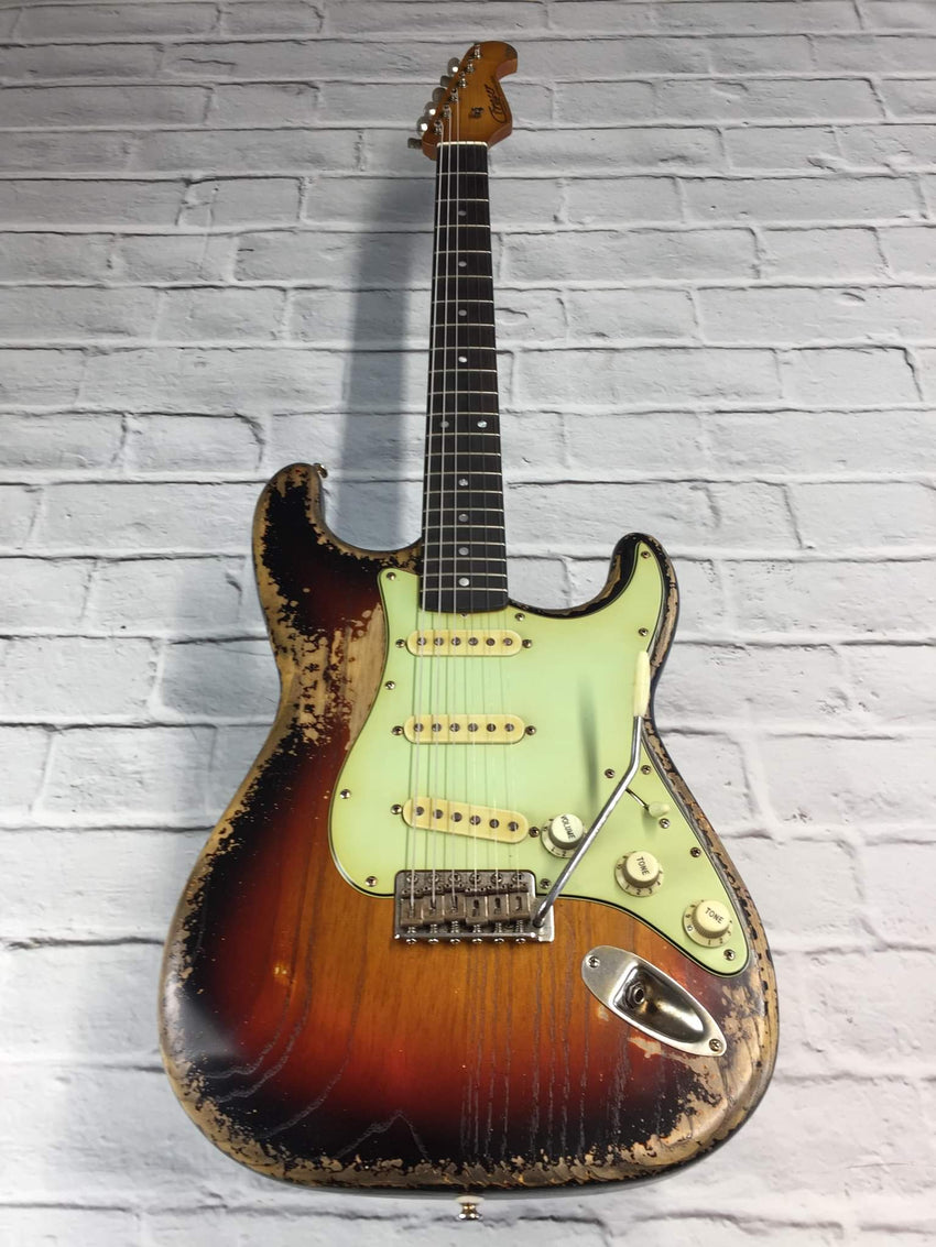 Fraser Designs : Vintage Series : VSS Sunburst Heavy Relic Ash 60s :  Vintage Aged S-Style Relic Guitar