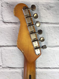 Fraser Guitars : Vintage Series :  VSS Translucent White Medium Relic Ash 50s : Retro Vintage Aged Custom S-Style Guitar