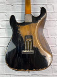 Fraser Guitars : Vintage Series : VSS Black Heavy Relic Ash 60s : Vintage Aged Relic Guitar