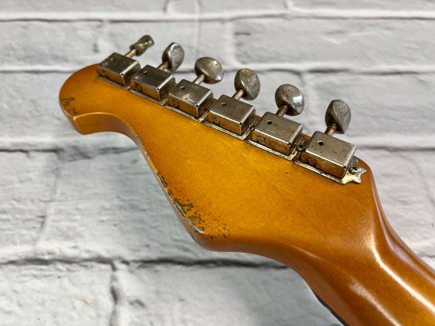 Fraser Guitars : Vintage Series : VSS Black Heavy Relic Ash 60s : Vintage Aged Relic Guitars