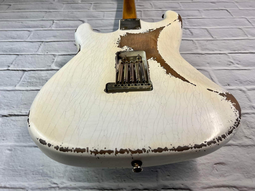 Fraser Guitars : Custom Series : VSS Arctic White Heavy Relic 60s : Vintage Aged Relic Guitar