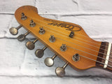 Fraser Guitars : CSS Shell Pink over Sunburst HSS Medium Relic 60s : Retro Vintage Custom Aged S-Style Guitar