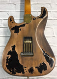 Fraser Guitars Artist Series : JM Black1 : Retro Vintage Relic Custom Aged S-Style Tribute Guitar