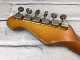 Fraser Guitars : Custom Series : CSS Black over Sunburst HSS Heavy Relic Ash 60s :  Vintage Aged Custom S-Style Relic Guitar