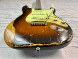 Fraser Guitars : Vintage Series : VSS Sunburst Medium Relic Ash 60s :  Vintage Aged S-Style Relic Guitar
