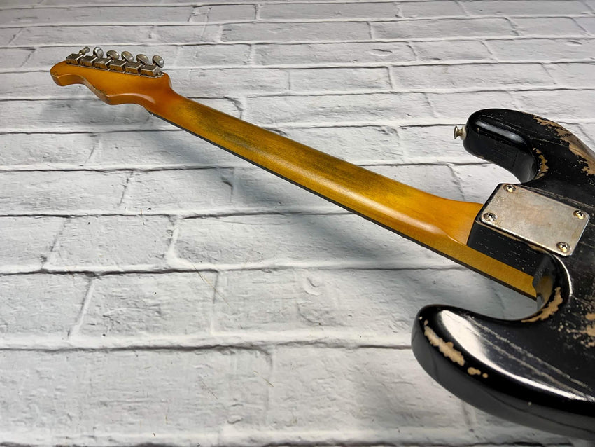 Fraser Guitars : Vintage Series : VSS Black Heavy Relic Ash 60s : Vintage Aged Relic Guitars