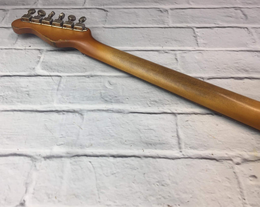 Fraser Guitars : CSS Lake Placid Blue over Sunburst HSS Heavy Relic Ash 60s : Retro Vintage Custom Aged S-Style Guitar