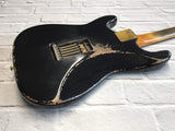 Fraser Guitars : Vintage Series : VSS Black Medium Relics Ash 60s :  Vintage Relic Aged Guitars