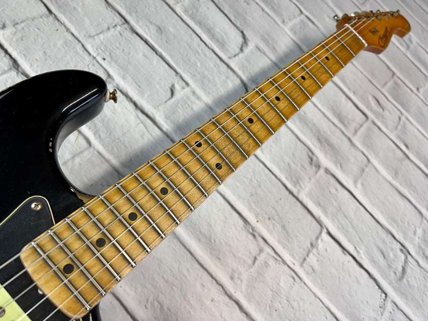 Fraser Guitars : Vintage Classic : CSS Black HSS Medium Relic 60s : Vintage Aged S-Style Relic Guitar