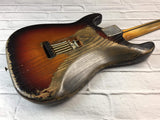Fraser Guitars : Custom Series : CSS Sunburst HSS Heavy Relic Ash 60s : Vintage Aged S-Style Relic Guitar
